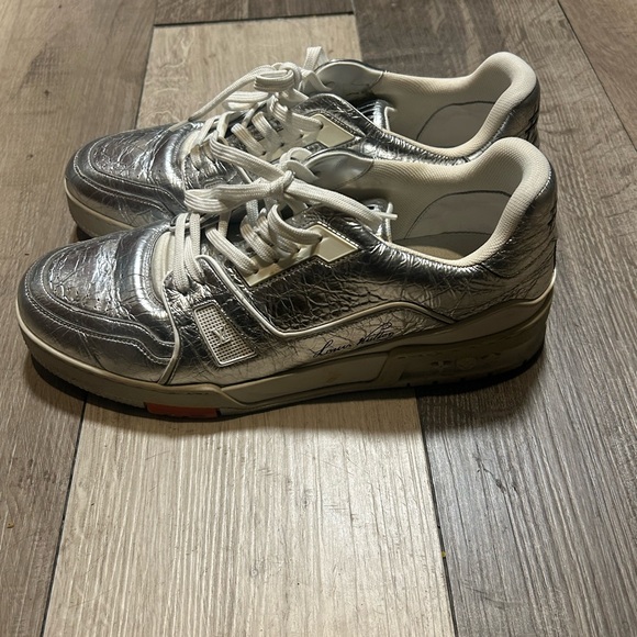 Louis Vuitton Silver Sneakers - Picture 2 of 10